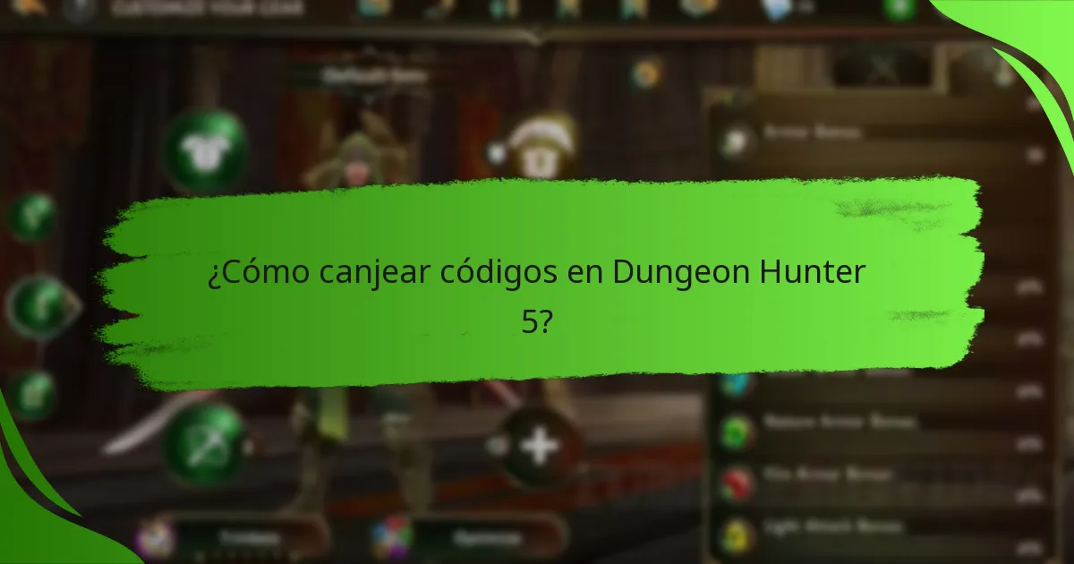 ¿Cómo canjear códigos en Dungeon Hunter 5?