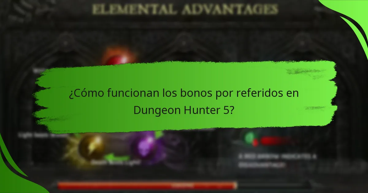 ¿Cómo funcionan los bonos por referidos en Dungeon Hunter 5?