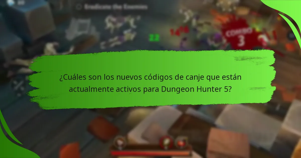 ¿Cuáles son los nuevos códigos de canje que están actualmente activos para Dungeon Hunter 5?