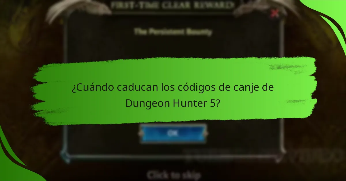 ¿Cuándo caducan los códigos de canje de Dungeon Hunter 5?