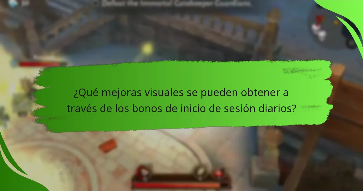 ¿Qué mejoras visuales se pueden obtener a través de los bonos de inicio de sesión diarios?